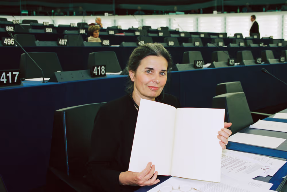 MEP Marie-Therese HERMANGE in the hemicycle in Strasbourg