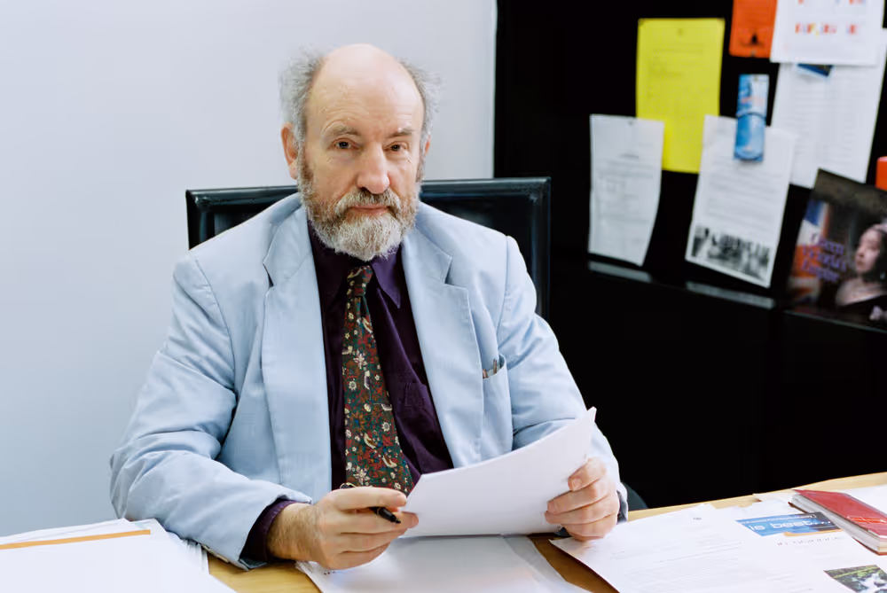 Portrait of MEP Phillip WHITEHEAD in his office in Strasbourg