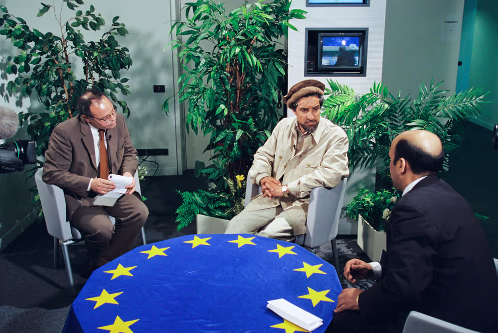 TV broadcast recording with Ahmad Shah MASSOUD in Strasbourg