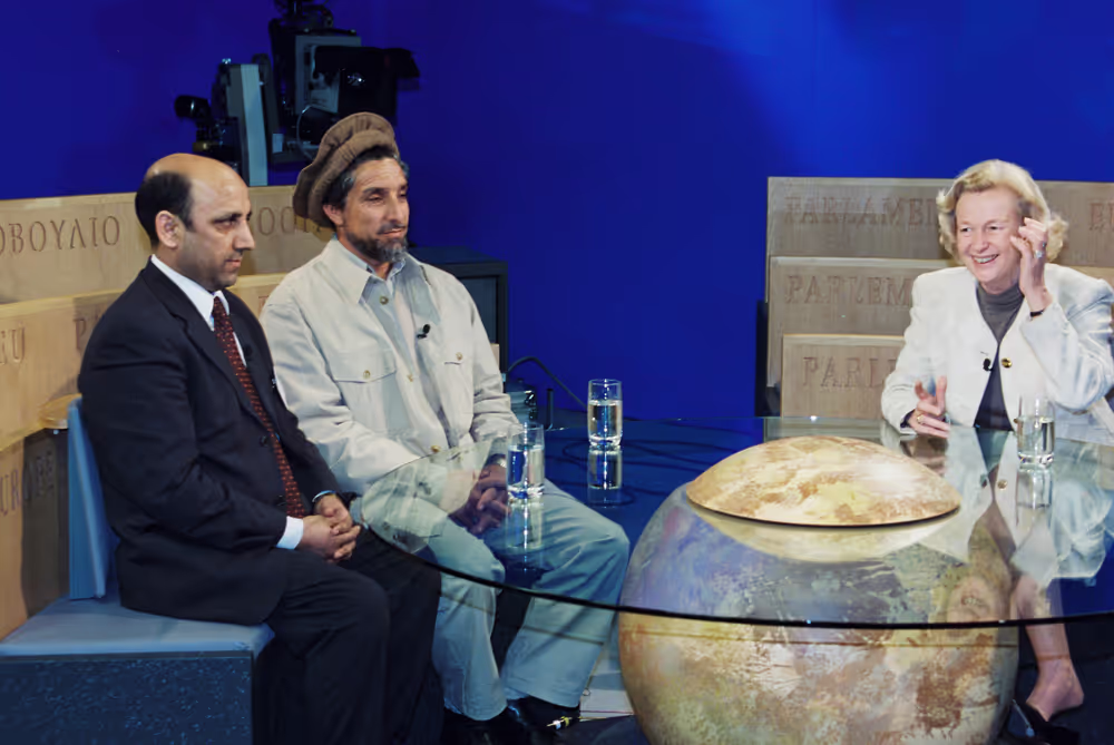 TV broadcast recording with Ahmad Shah MASSOUD in Strasbourg