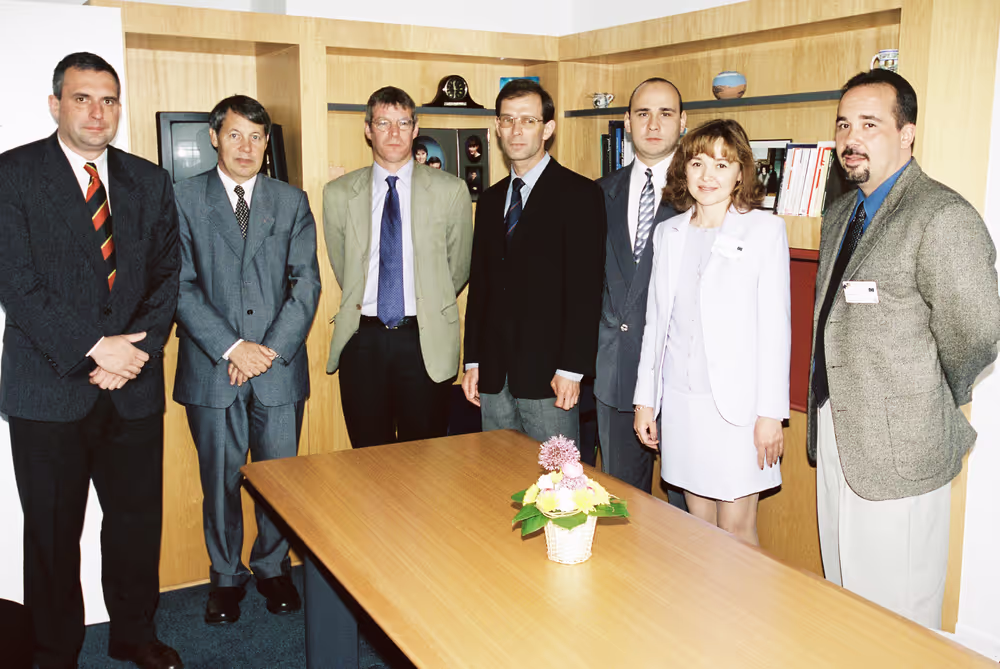 Group of visitors in the office of David MARTIN