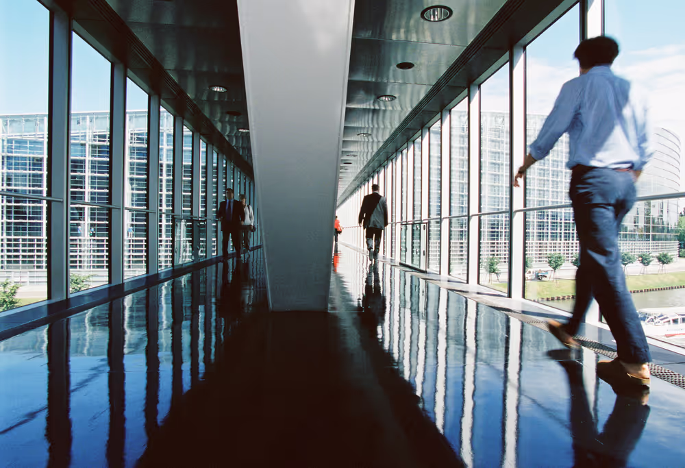 Inside the European Parliament in Strasbourg
