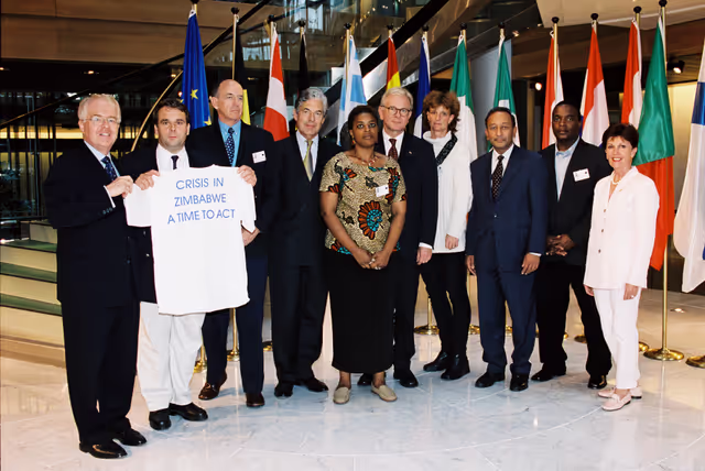 Fotó 3: MEPs demonstration on the crisis in Zimbabwe