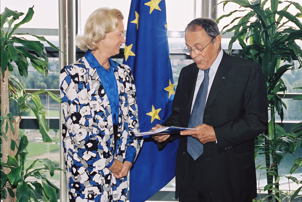 Nicole FONTAINE EP President meets with Michel ROCARD