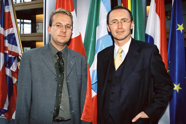 Nuotrauka 6: MEP Othmar KARAS meets with Erich SCHWARZLER