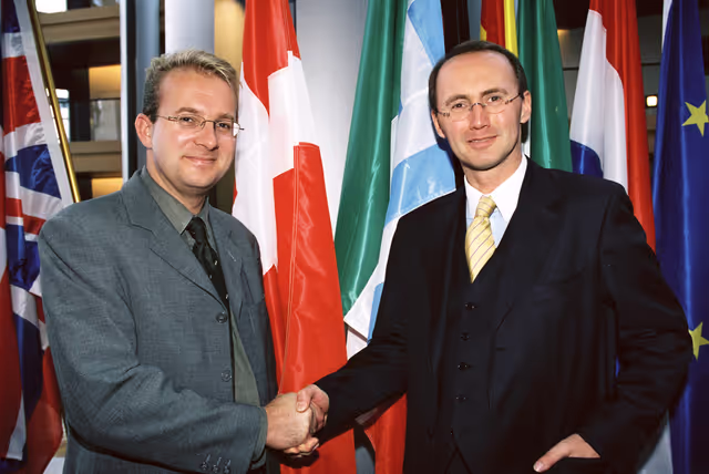Nuotrauka 5: MEP Othmar KARAS meets with Erich SCHWARZLER