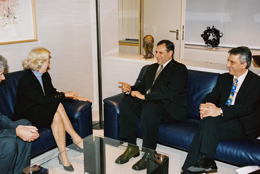 Nicole FONTAINE EP President meets Boris TRAJKOVSKI