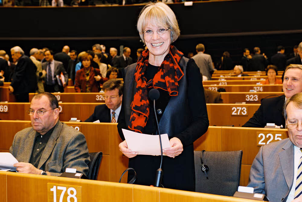 MEP Brigitte LANGENHAGEN in the hemicycle in Brussels