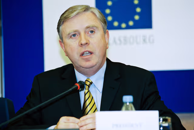 Valokuva 17: First press conference of Pat COX as EP President after his election in Strasbourg