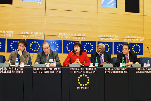 Снимка 1: Press conference by British MEPs with guests
