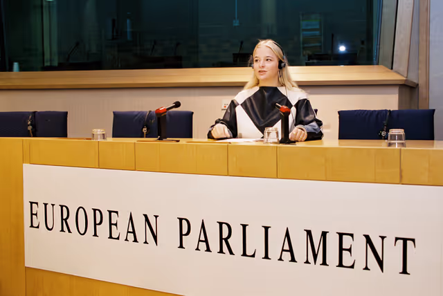 Photo 2: MEP Piia-Noora KAUPPI at the European Parliament in Brussels