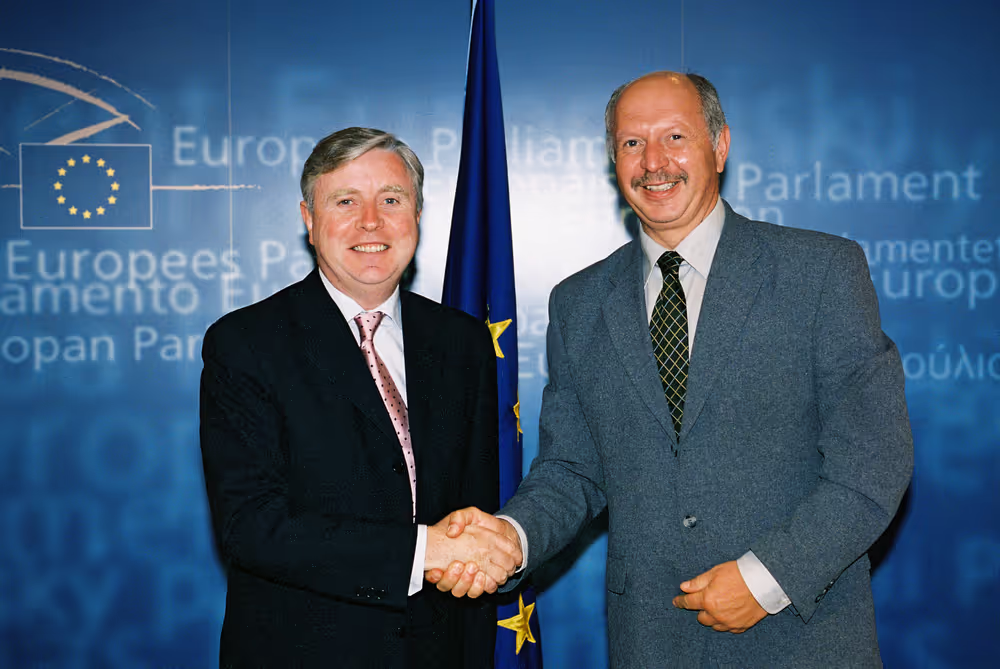 Pat COX EP President meets with Eckhardt Rehberg, CDU Politician