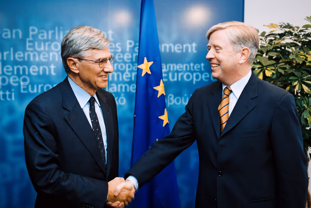 Pat COX - EP President meets with Tassos GIANNITSIS