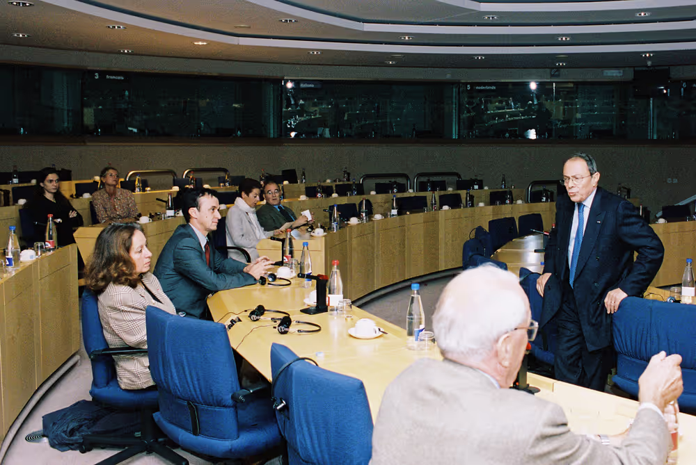 Video projection with Michel ROCARD