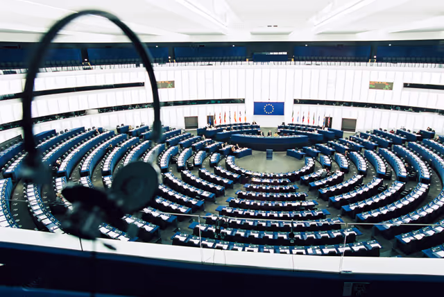 Fotografi 1: Illustration inside the EP hemicycle in Strasbourg
