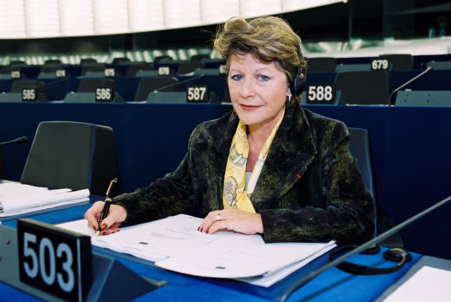 MEP Anne-Marie SCHAFFNER in the hemicycle in Strasbourg
