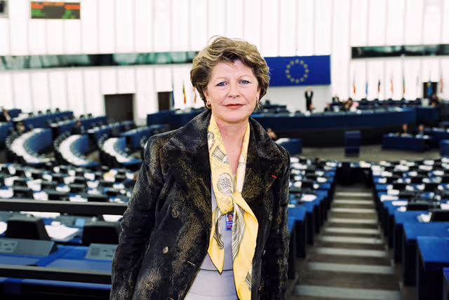 Photo 1 : MEP Anne-Marie SCHAFFNER in the hemicycle in Strasbourg
