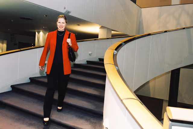 Fotografia 6: Portrait of MEP Marjo MATIKAINEN-KALLSTROM at the European Parliament in Brussels