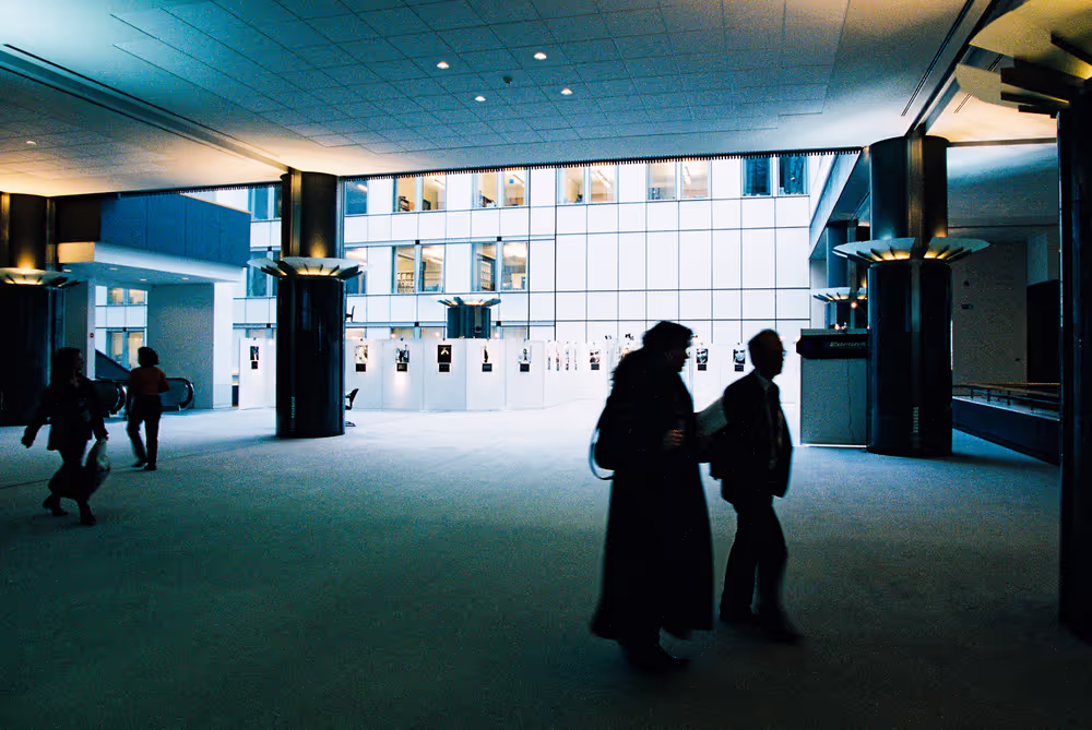 Illustration - Inside the European Parliament building in Brussels