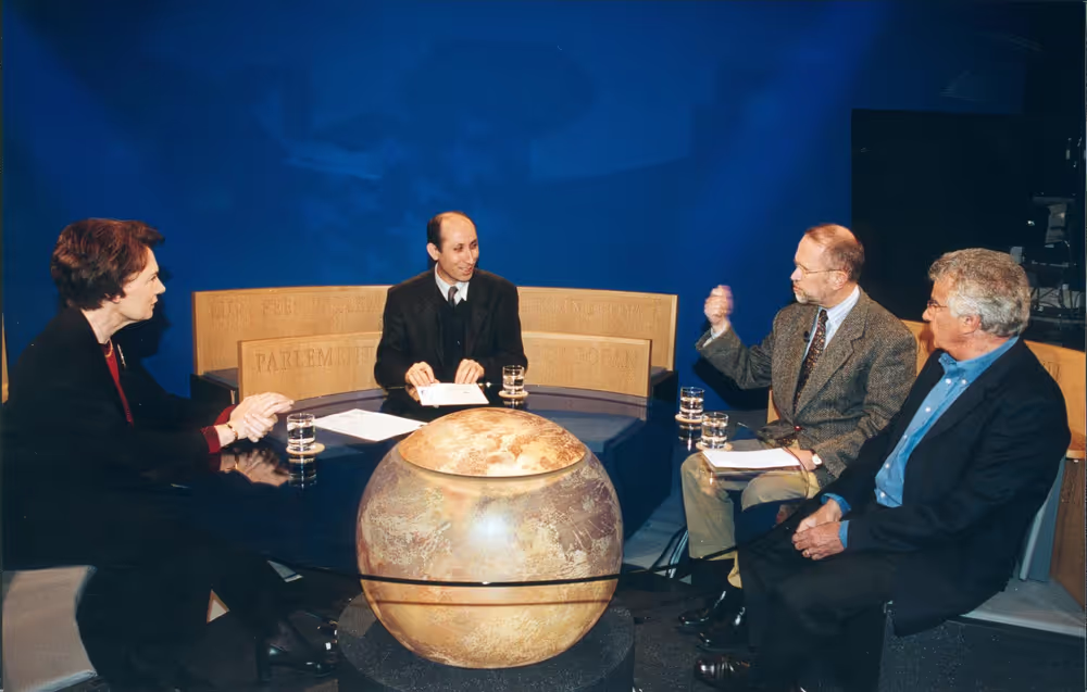 TV debata recording in the TV studio