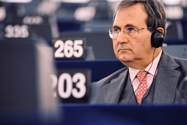 Portrait of MEPs during the plenary session in Strasbourg