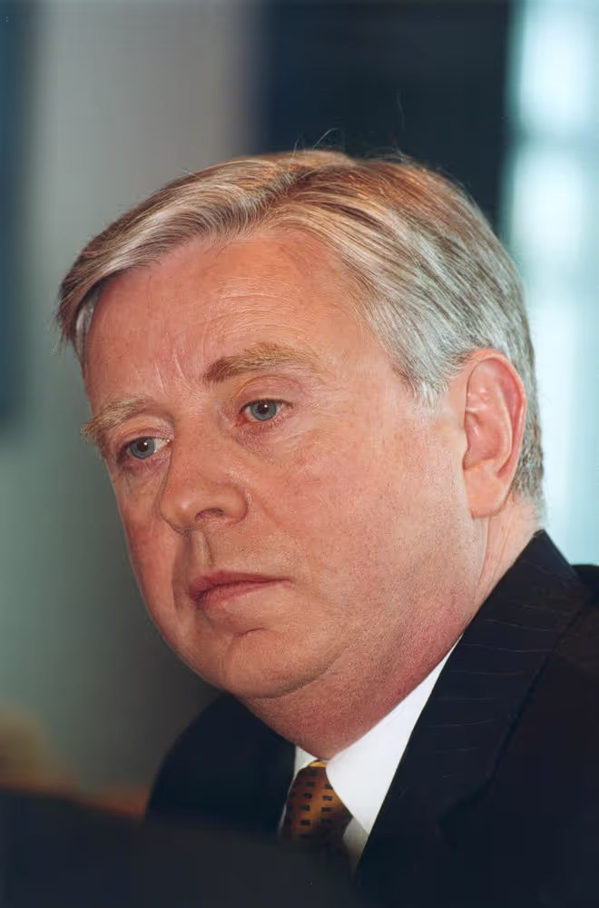 Pat COX, EP President, attends a TV interview in Strasbourg