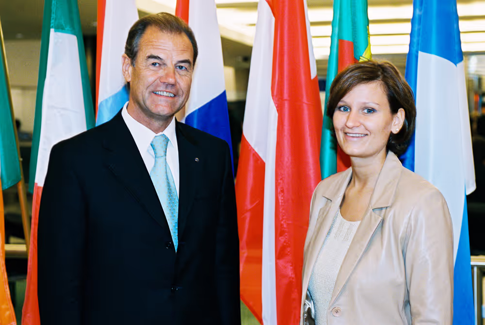 MEP Hubert PIRKER with assistants in Brussels