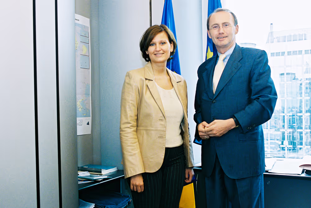 MEP Othmar KARAS with assistants in Brussels
