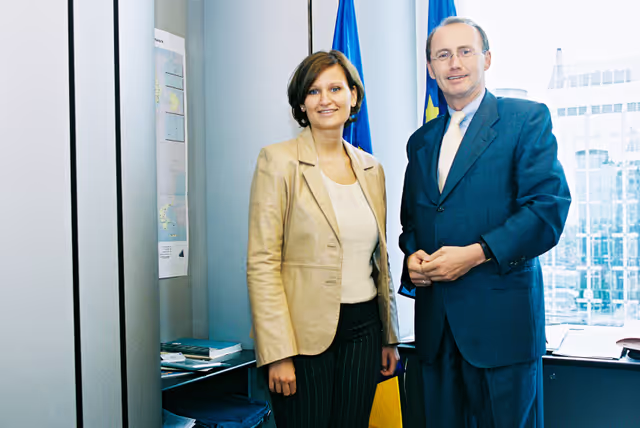 Suriet 1: MEP Othmar KARAS with assistants in Brussels