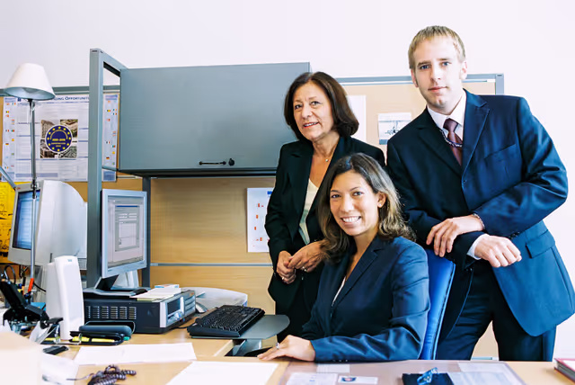 Fotografie 1: MEP Ewa KLAMT with assistants in Brussels