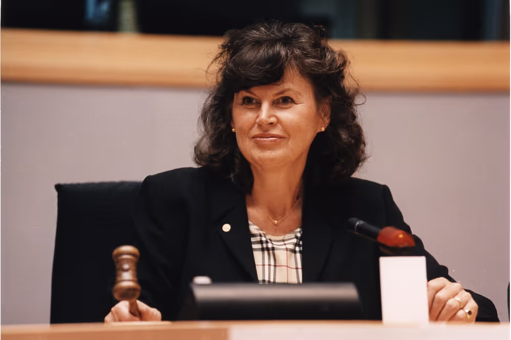 EP Vice-President Charlotte CEDERSCHIOLD presides over a meeting in Brussels