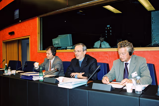 Photo 11: Meeting in Strasbourg presided by Michl EBNER MEP