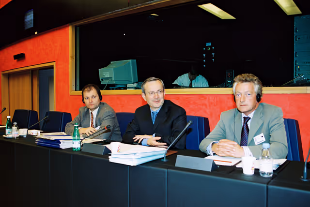 Photo 15: Meeting in Strasbourg presided by Michl EBNER MEP