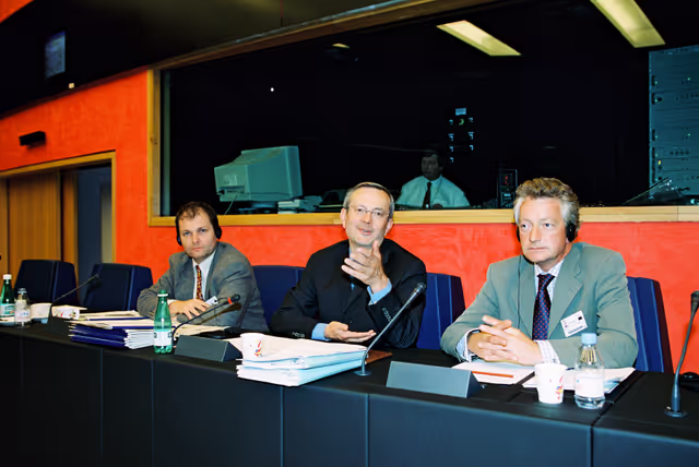 Photo 18: Meeting in Strasbourg presided by Michl EBNER MEP
