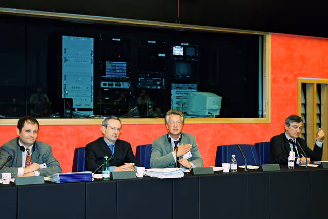 Photo 16: Meeting in Strasbourg presided by Michl EBNER MEP