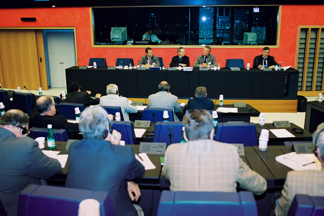 Photo 13: Meeting in Strasbourg presided by Michl EBNER MEP