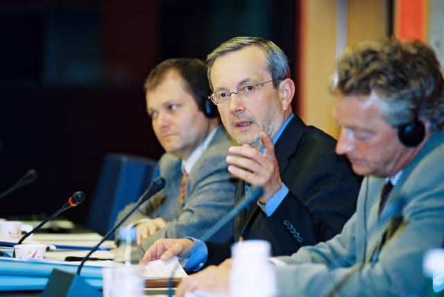 Photo 12: Meeting in Strasbourg presided by Michl EBNER MEP