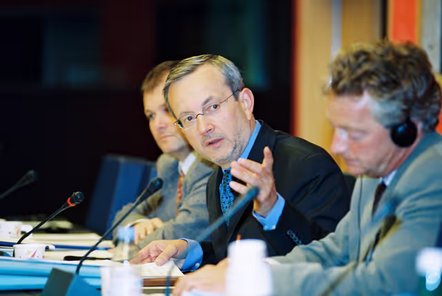 Photo 10: Meeting in Strasbourg presided by Michl EBNER MEP