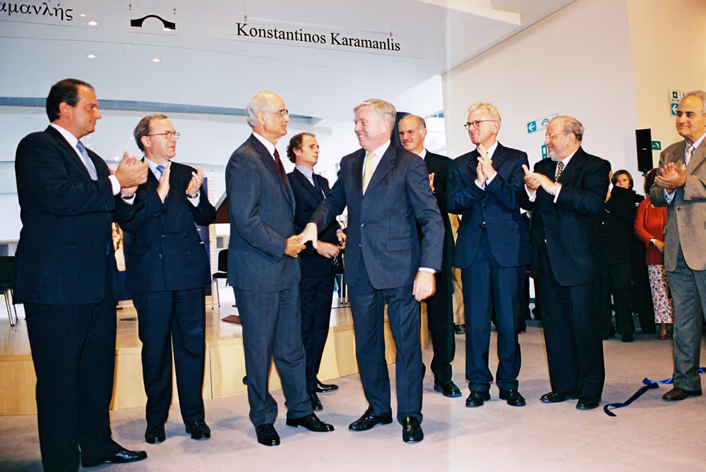Official inauguration of the Konstantinos Karamanlis passerelle.