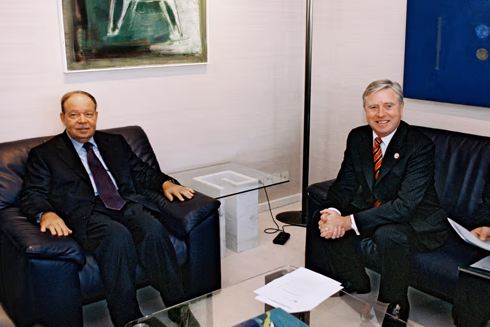 Pat COX EP President  meets with Ahmad Fathi SOROUR