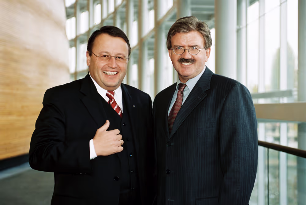 Mep's Paul Rubig and Thomas Mann in Strasbourg