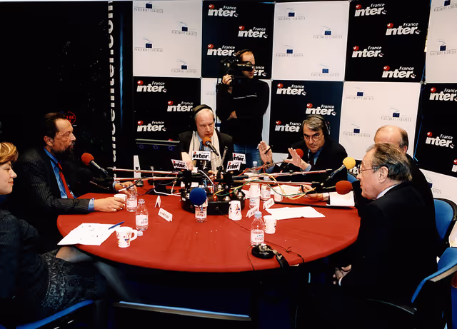 Foto 13: France Inter radio broadcasts live from the EP in Strasbourg - Question directe programme