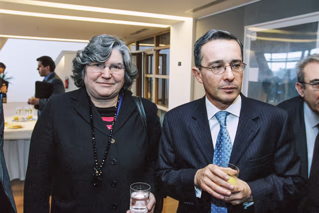 Photo 14 : Reception at the European Parliament in Strasbourg with President of Colombia.
