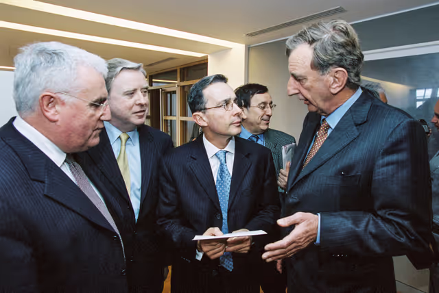 Photo 26 : Reception at the European Parliament in Strasbourg with President of Colombia.