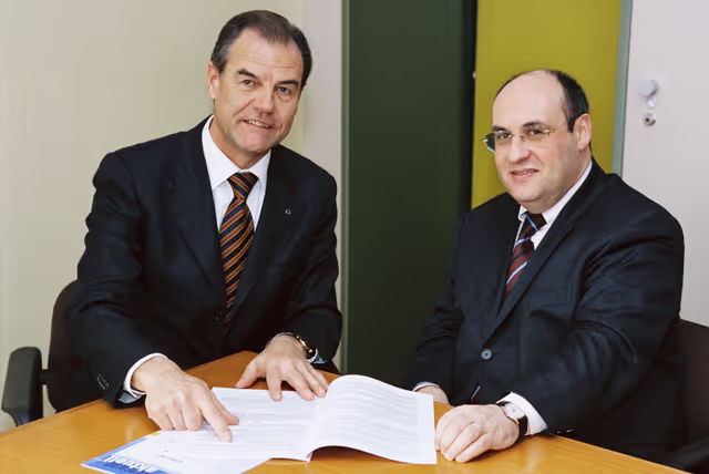 Foto 1: MEPs Hubert PIRKER and Antonio VITORINO