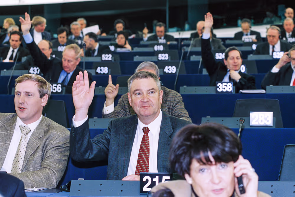 MEP Hans-Peter MAYER at the European Parliament in Strasbourg
