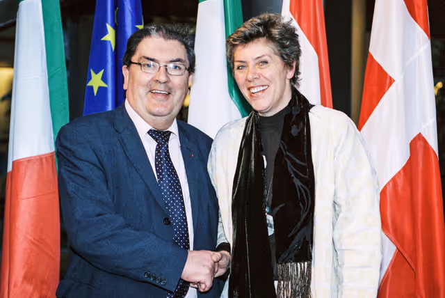 Fotografie 4: MEP John HUME meets with MEP Lissy GRONER