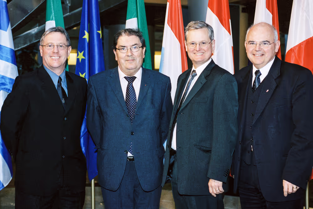 MEP John HUME meets with MEPs Brian SIMPSON, Gary TITLEY and Terence WYNN