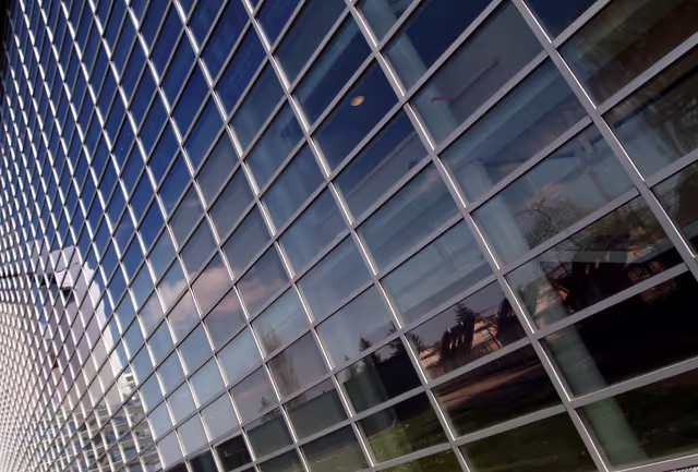 Снимка 47: Outside view on the European Parliament building Louise Weiss in Strasbourg - LOW