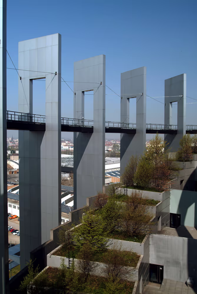 View inside the European Parliament Louise Weiss building in Strasbourg - LOW
